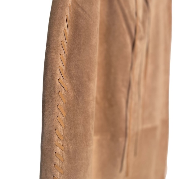 VTG for joseph tan 100 suede midi skirt size 28 boho - Picture 4 of 11